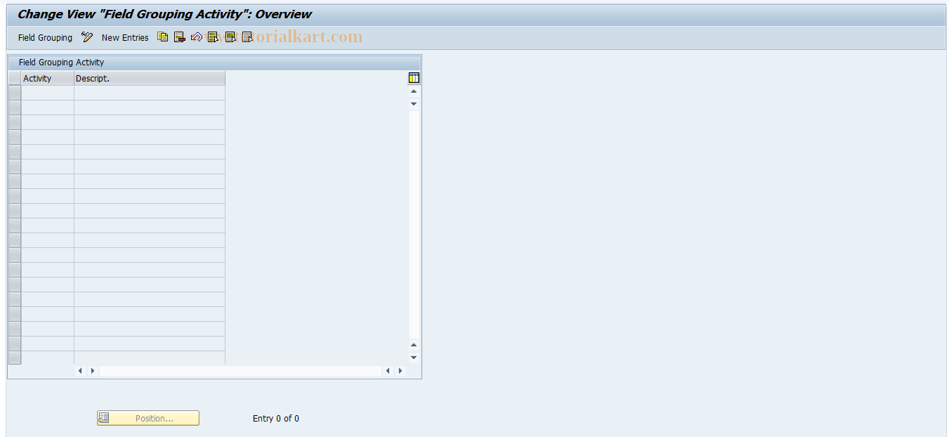 SAP TCode RELML30100 - L3: Field Modification per Activity