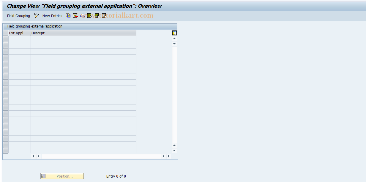 SAP TCode RELML30105 - L3: Field Mod. per External Application