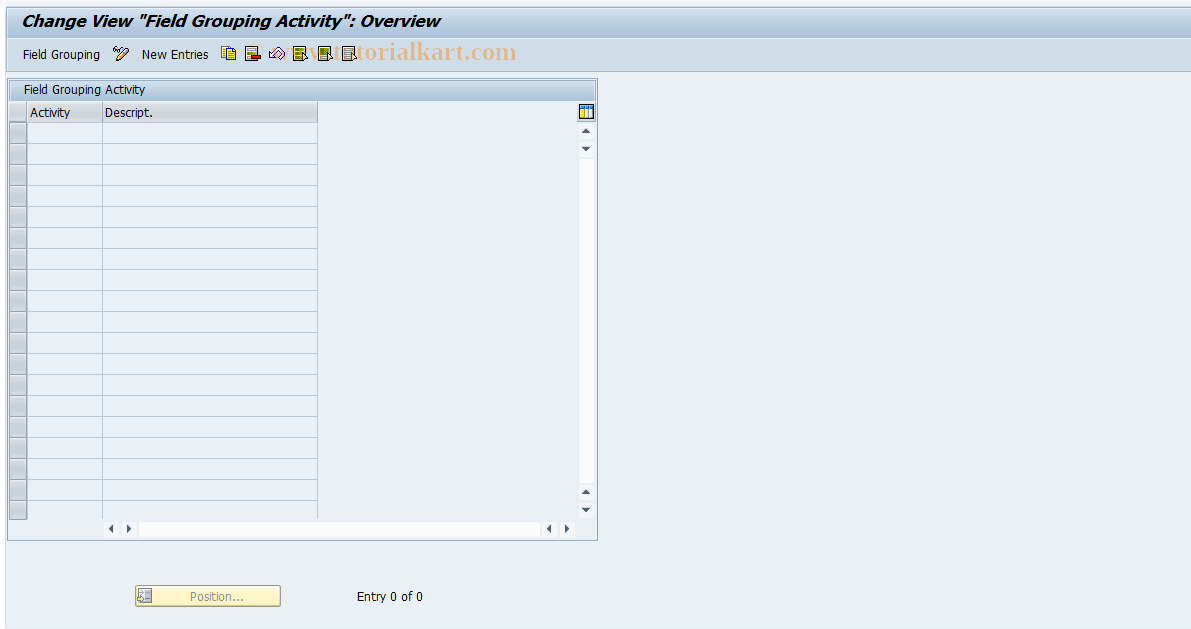 SAP TCode RELML40100 - L4: Field Modification per Activity