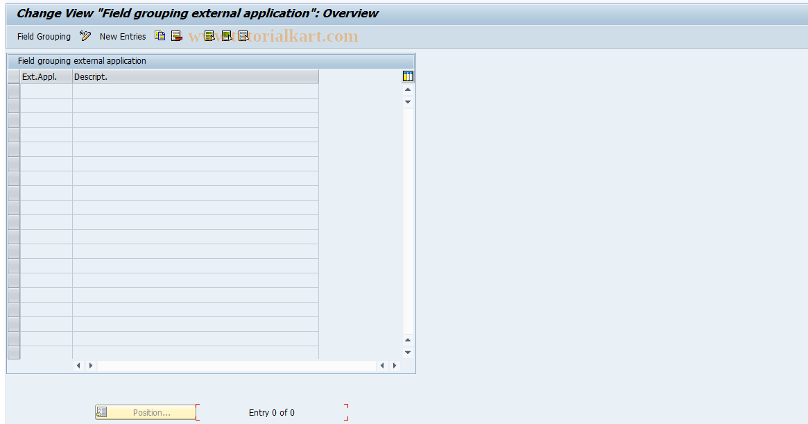 SAP TCode RELML40105 - L4: Field Mod. per External Applic.