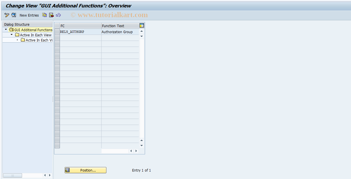 SAP TCode RELML50009 - L5: CUA Additional Functions