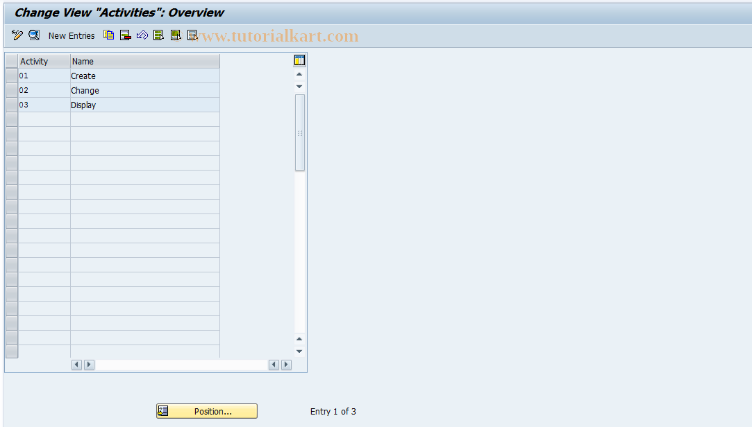 SAP TCode RELML50018 - L5: Activities