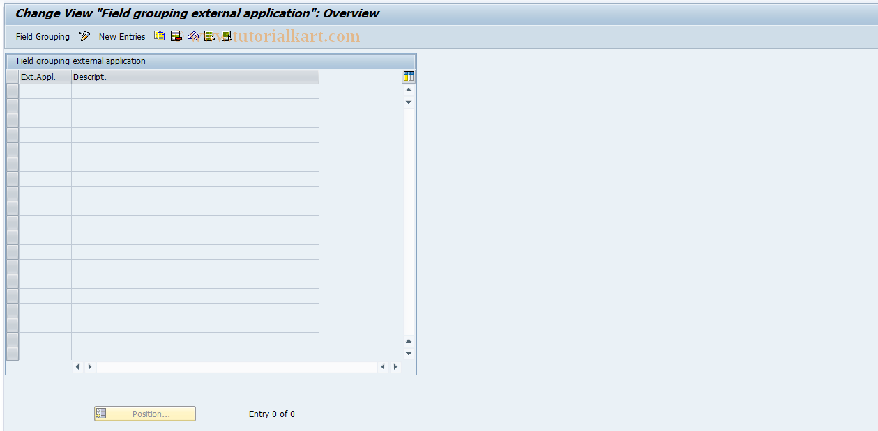 SAP TCode RELML50105 - L5: Field Mod. per External  Application