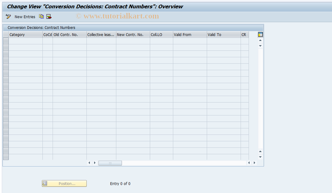 SAP TCode REMIC_VIMIMAPCNNR - Contract Numbers