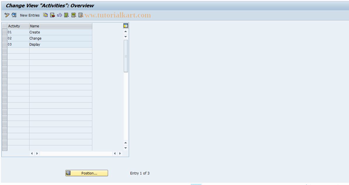 SAP TCode REOROF0018 - OF: Activities