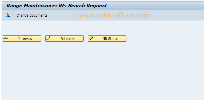 SAP TCode REORRRID - Number Range Maintenance: REORRR