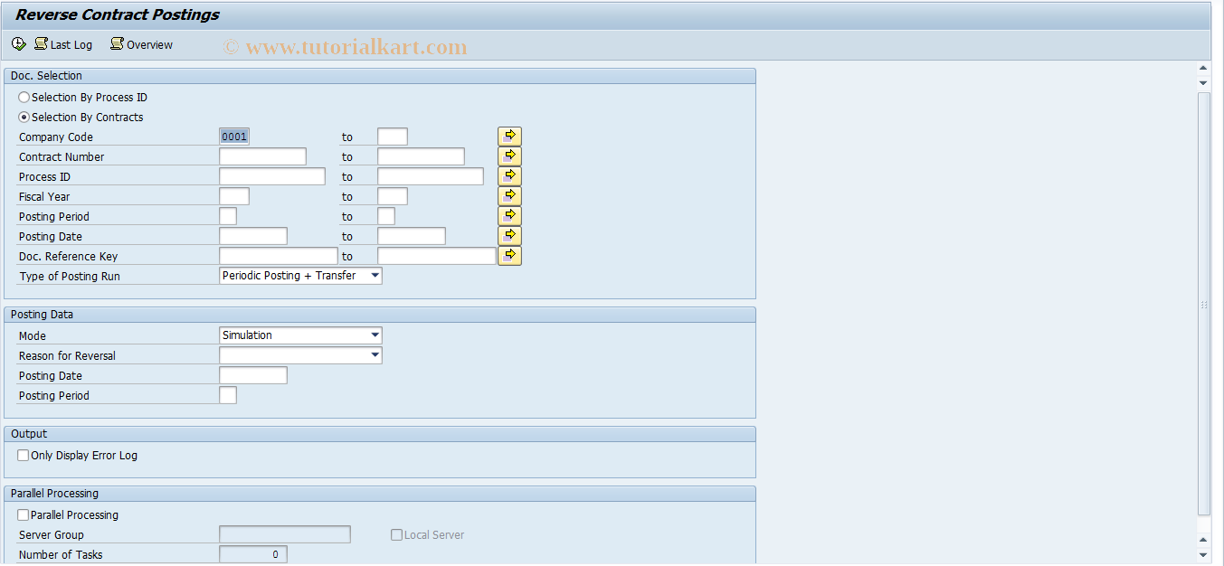 SAP TCode RERAPPRV - Reverse Contract Postings