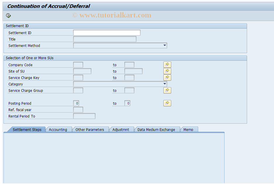 SAP TCode RESCCHAL - Continuation of Accrual/Deferral