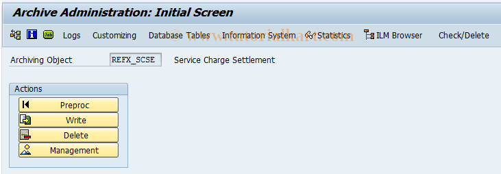 SAP TCode RESCSEAR - Archive SC Settlements