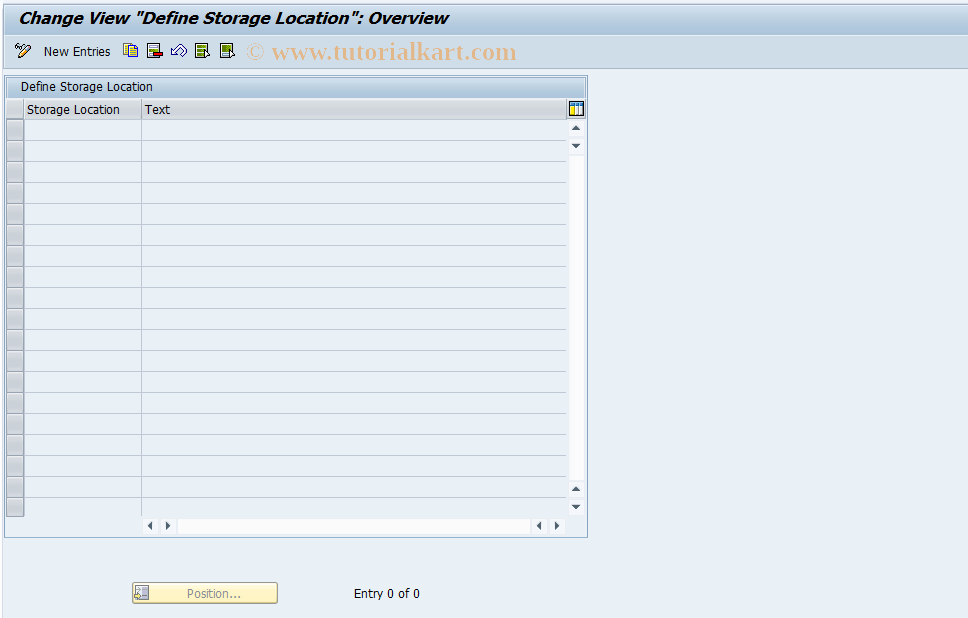 RMPSSTORPLACE SAP Tcode Define Storage Location Transaction Code