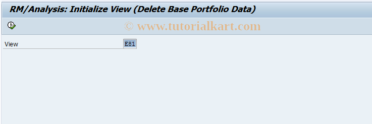 SAP TCode RM_01 - Initialize view