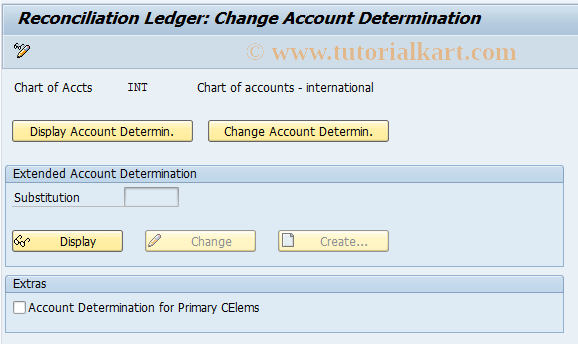 SAP TCode RRICB_OK17 - Account Determination