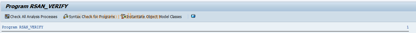 SAP TCode RSAN_VERI - Analysis Process: Test Monitor