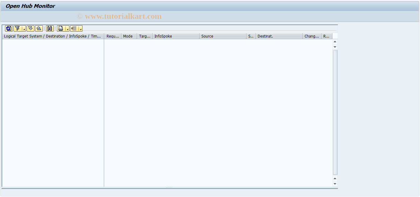 SAP TCode RSBMO2 - Open Hub Monitor