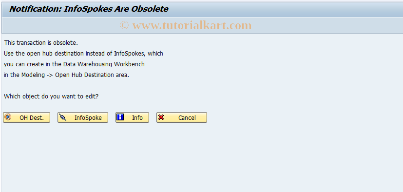 SAP TCode RSBOH1 - Open Hub Maintenance