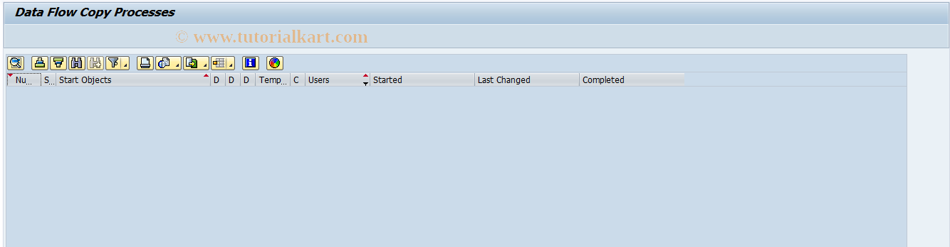 SAP TCode RSCOPY - Data Flow Copy Processes