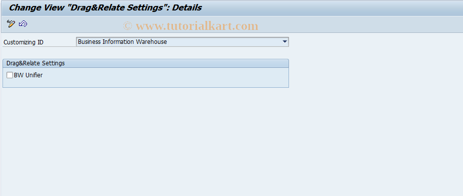 SAP TCode RSCUSTV13 - RRI Settings for Web Reporting