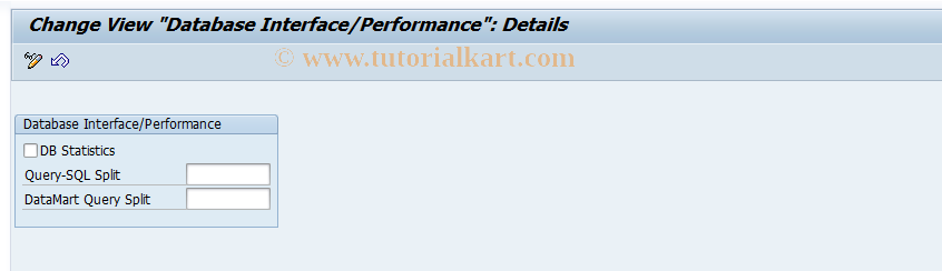 SAP TCode RSCUSTV25 - Database Interface/Performance