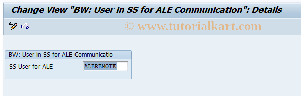 SAP TCode RSCUSTV3 - BW Customizing - View 3