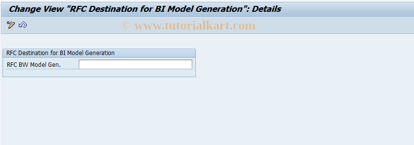 SAP TCode RSCUSTV31 - RFC Destination for BI Model Gen.