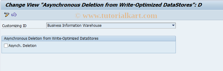 SAP TCode RSCUSTV34 - Async. Deletion form Write-Opt. DSOs