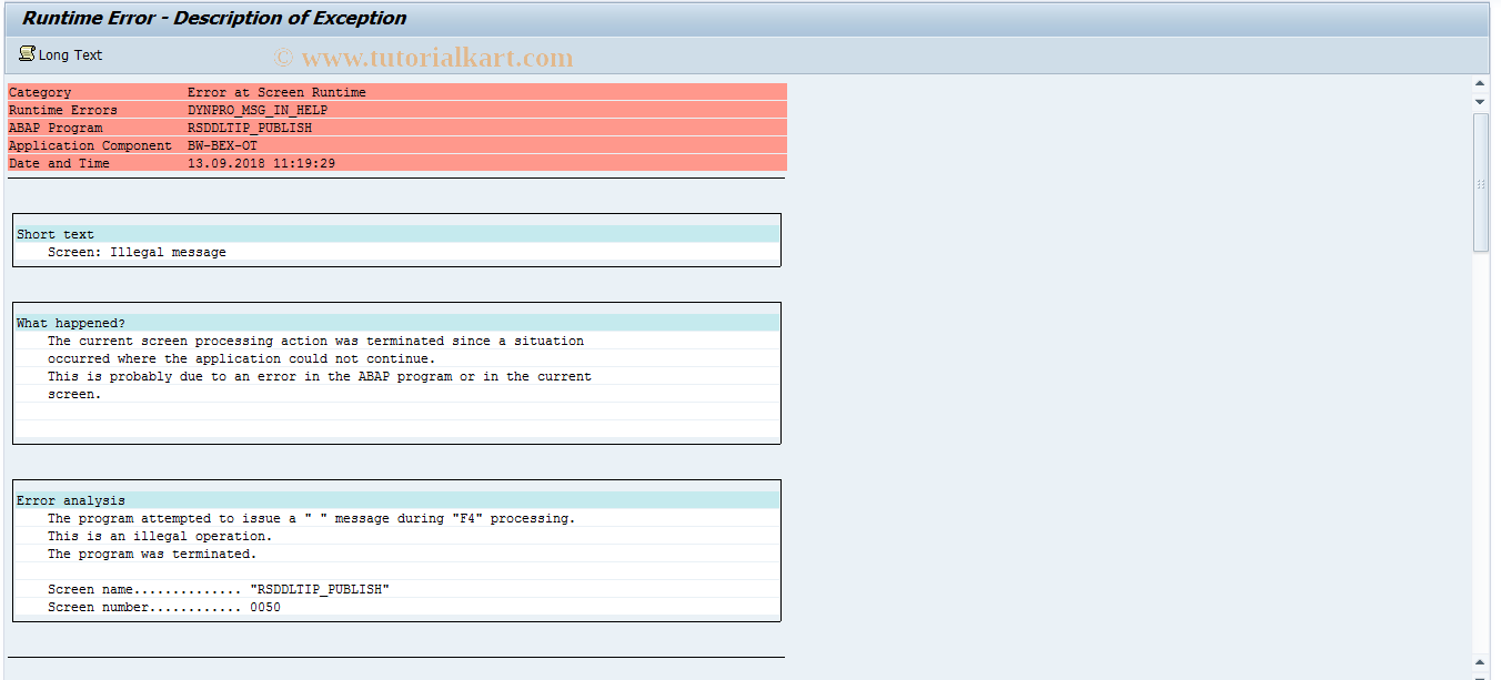 SAP TCode RSDD_LTIP_PUBLISH - Publish a TREX Cube Index