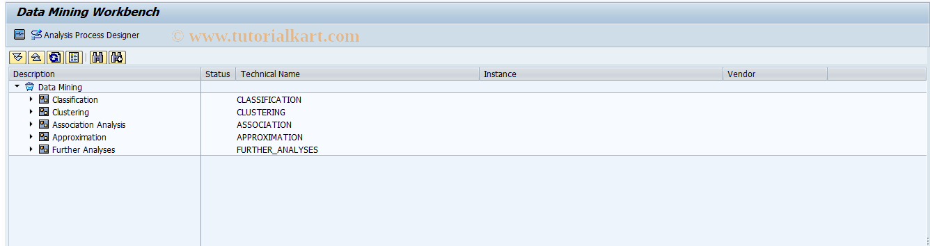 SAP TCode RSDMWB_OO - Datamining Workbench