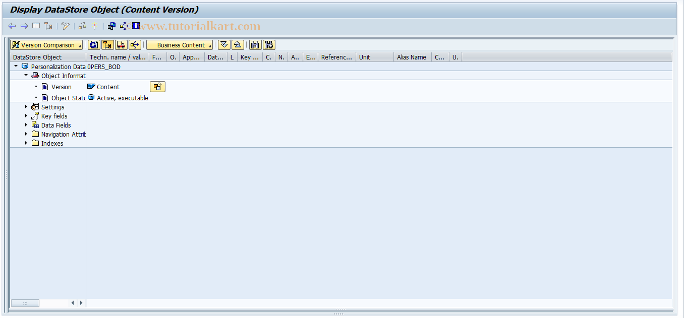 SAP TCode RSDODSD - Initial Screen: ODS Proces. (Deliv.)