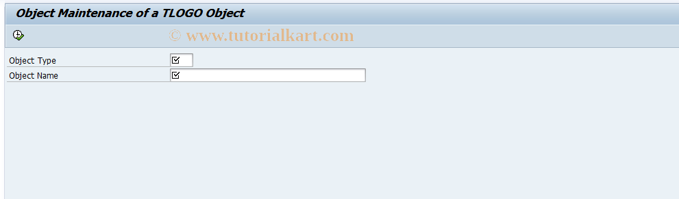 SAP TCode RSESH_TLOGO_MAINT - Start of Object Maintenance