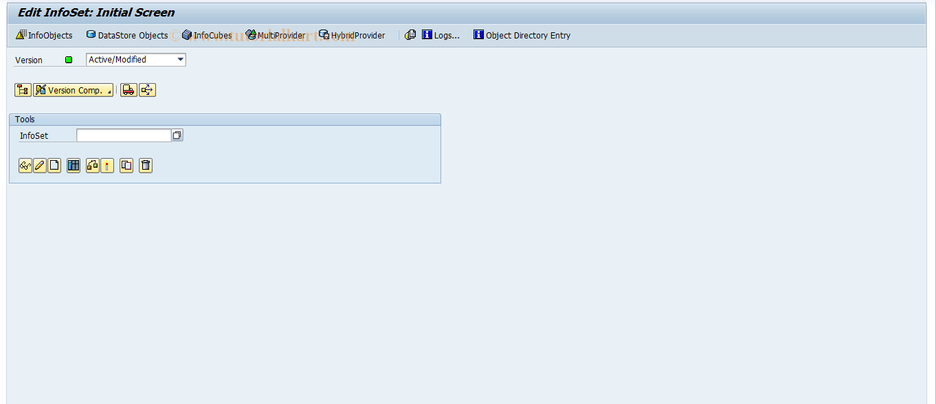 SAP TCode RSISET - Maintain InfoSets