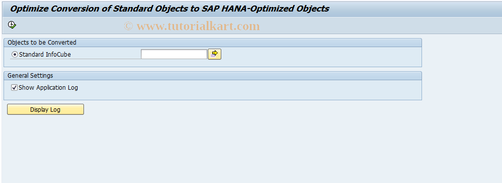 SAP TCode RSMIGRHANADB - Conversion to In-Memory Optimized