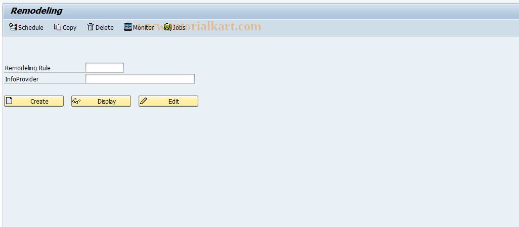 SAP TCode RSMRT - Metadata Remodelling Toolbox