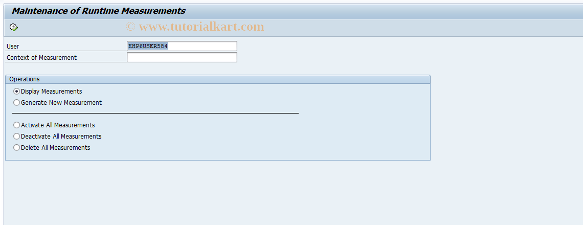 SAP TCode RSODSO_RUNTIME - Runtime Measurements