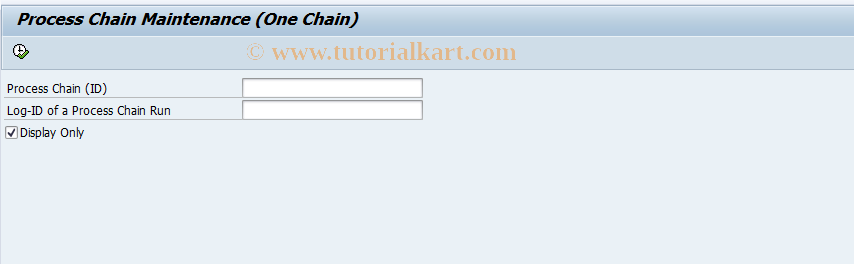 SAP TCode RSPC1 - Process Chain Display