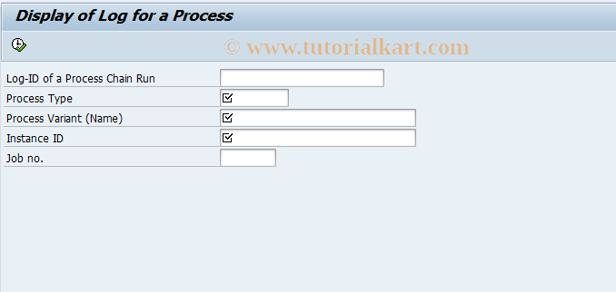 SAP TCode RSPCP - Process Log