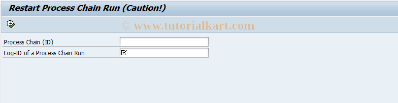 SAP TCode RSPC_RESTART - Restart Process Chain Run