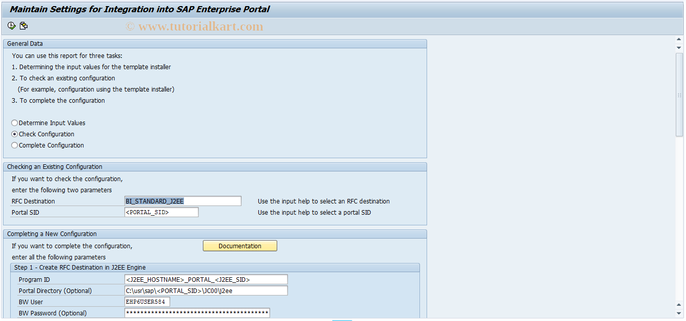 SAP TCode RSPOR_CUST03 - NetWeaver Customizing - Step 3