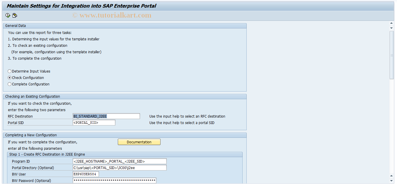 SAP TCode RSPOR_CUST04 - NetWeaver Customizing - Step 4