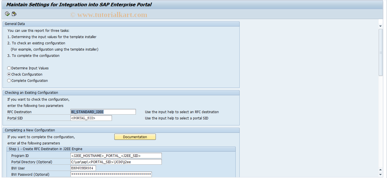 SAP TCode RSPOR_CUST09 - NetWeaver Customizing - Step 9