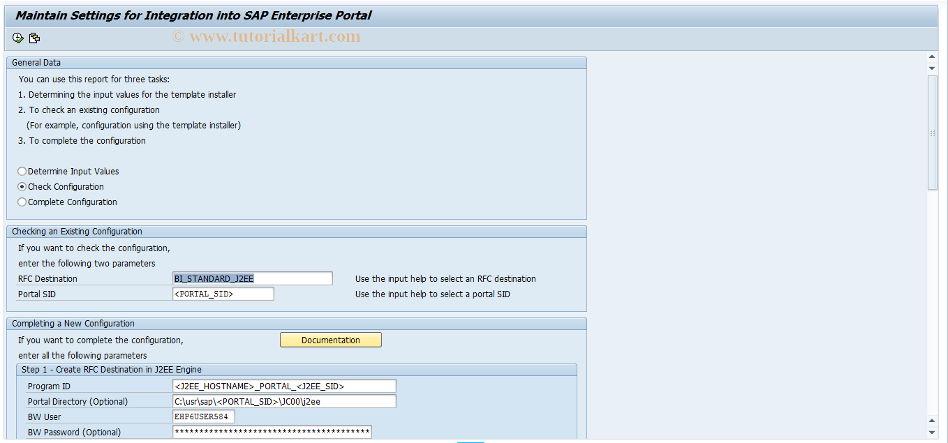 SAP TCode RSPOR_CUST12 - NetWeaver Customizing - Step 12