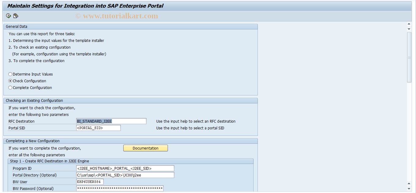 SAP TCode RSPOR_CUST13 - NetWeaver Customizing - Step 13