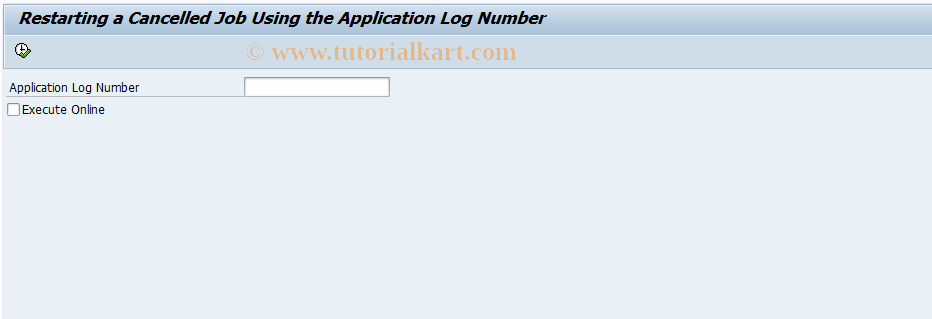 SAP TCode RSRD_REPLAY - Restart Broadcasting for Log Number