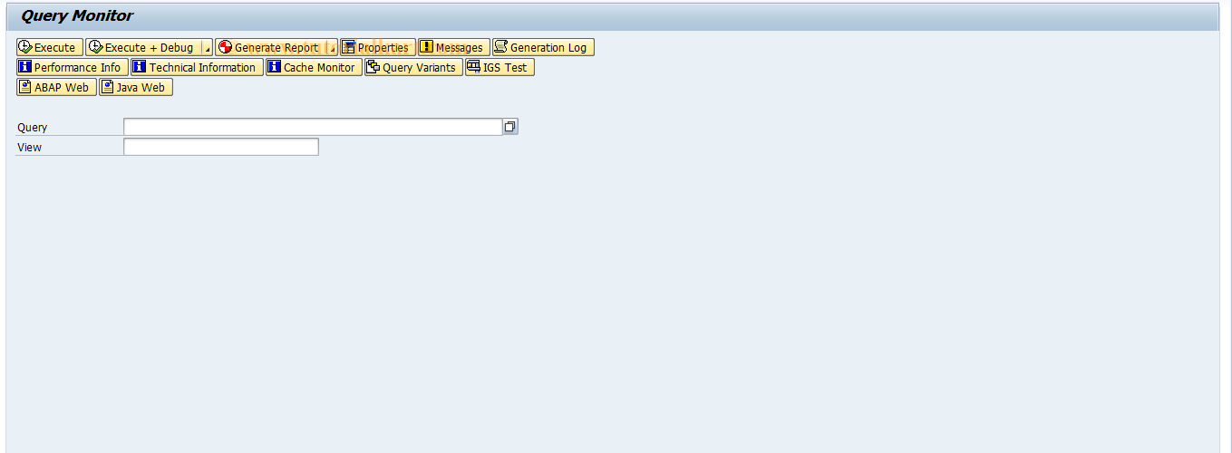 SAP TCode RSRT1 - Start of the Report Monitor