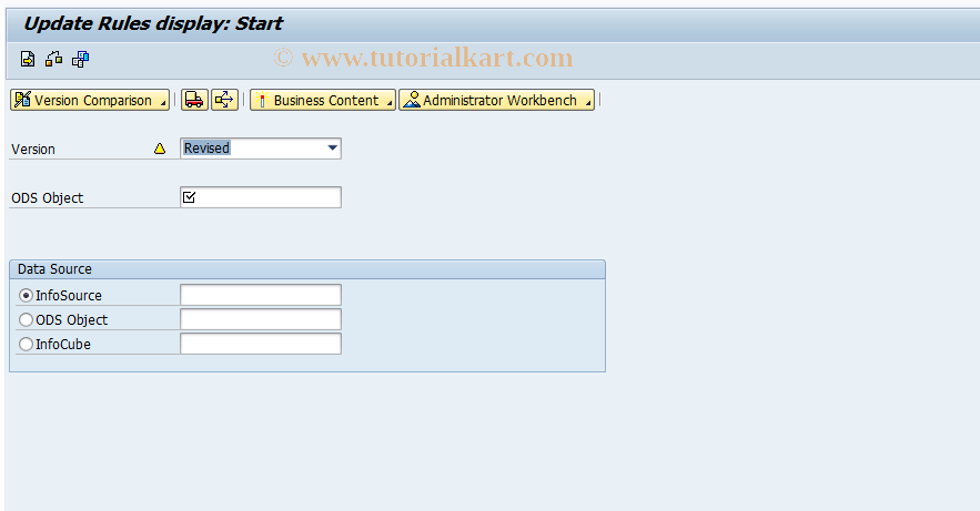 SAP TCode RSU3O - Display Update Rules