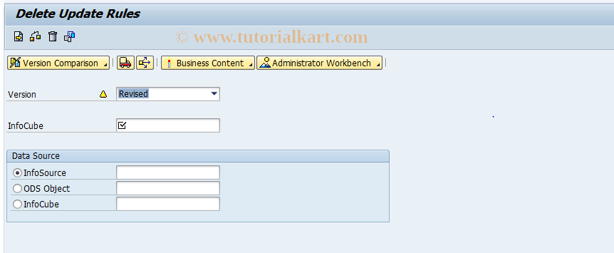 SAP TCode RSU6 - Delete update rules