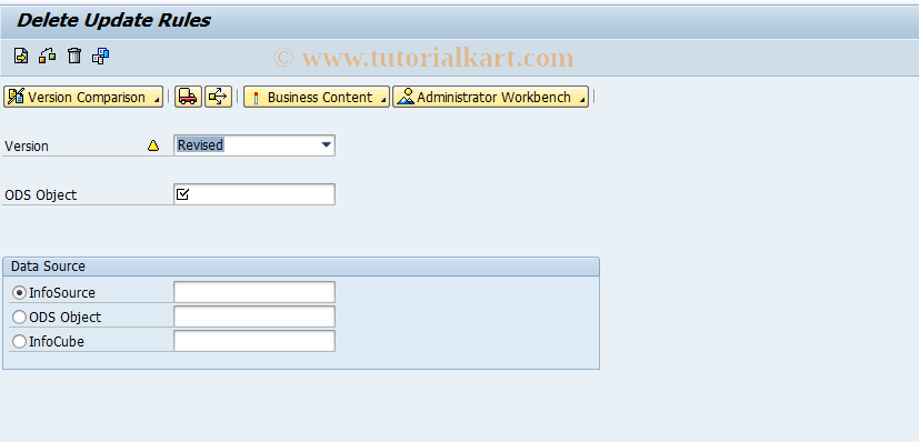 SAP TCode RSU6O - Delete update rules