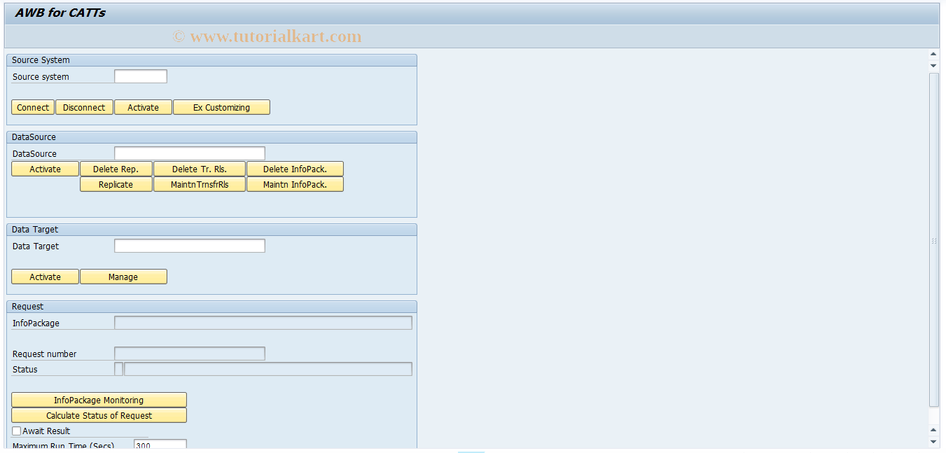 SAP TCode RS_AWB_REMOTE - Remote AWB Staging