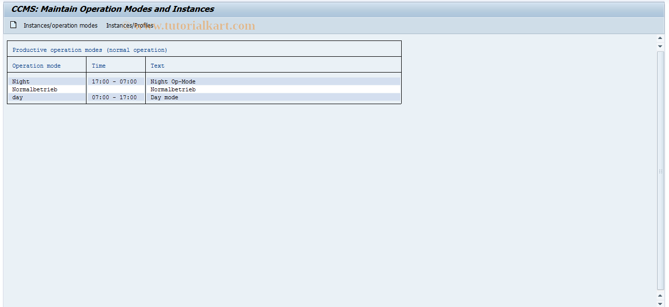 SAP TCode RZ04 - Maintain SAP Instances