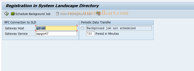 SAP TCode RZ70 - SLD Administration