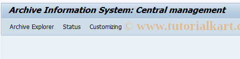 SAP TCode SARI - Archive Information System